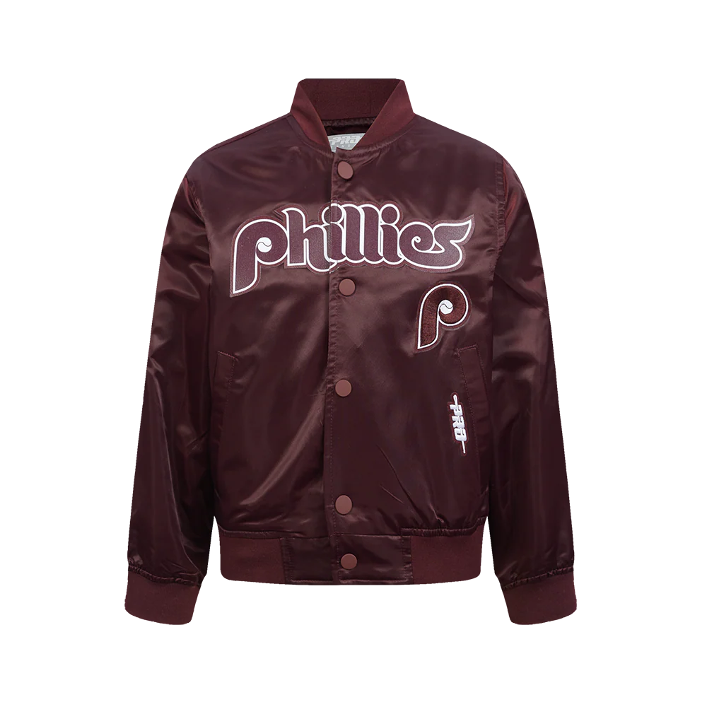 MLB PHILADELPHIA PHILLIES CLASSIC LITTLE BOYS SATIN JACKET
