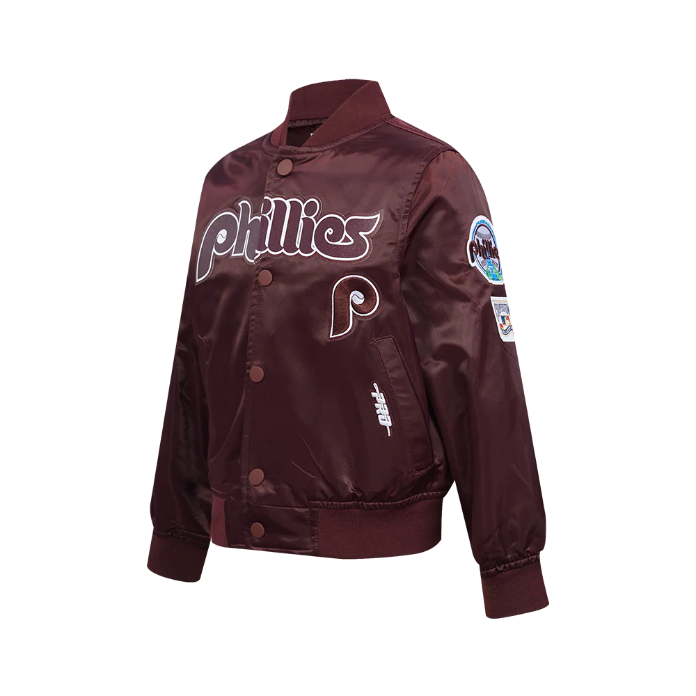 MLB PHILADELPHIA PHILLIES CLASSIC LITTLE BOYS SATIN JACKET