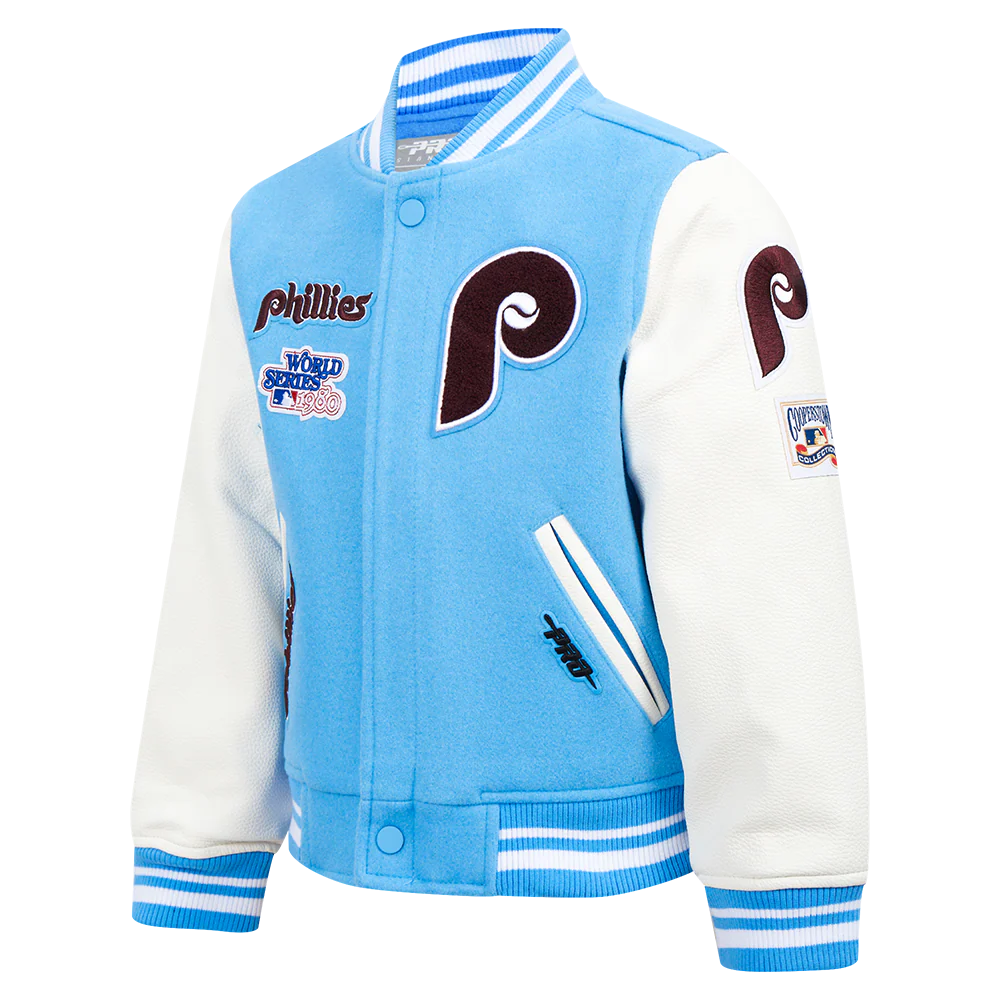 MLB PHILADELPHIA PHILLIES RETRO CLASSIC LITTLE BOYS RIB WOOL VARSITY JACK