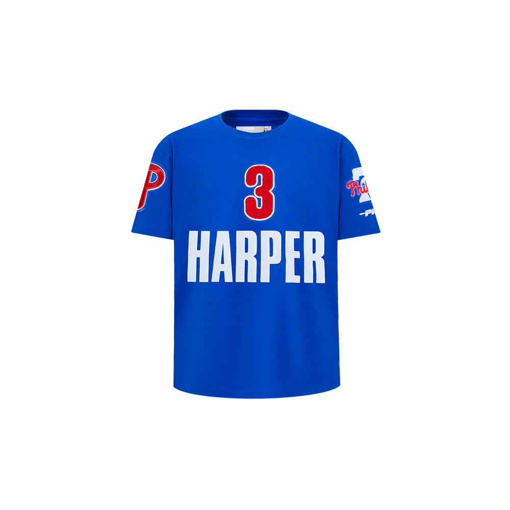 MLB PHILADELPHIA PHILLIES BRYCE HARPER #3 CLASSIC PLAYER NAME AND NUMBER TODDLER BOY'S TEE
