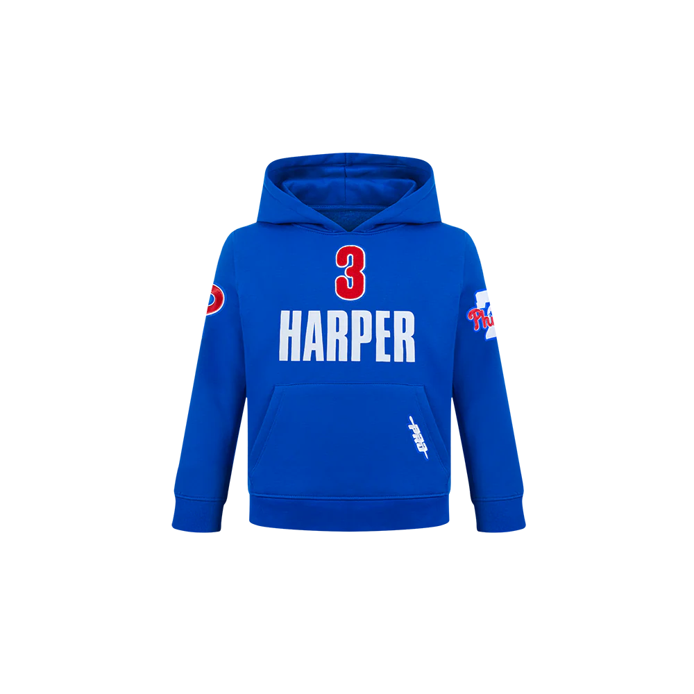 MLB PHILADELPHIA PHILLIES BRYCE HARPER #3 CLASSIC PLAYER NAME AND NUMBER TODDLER BOY'S PO HOODIE