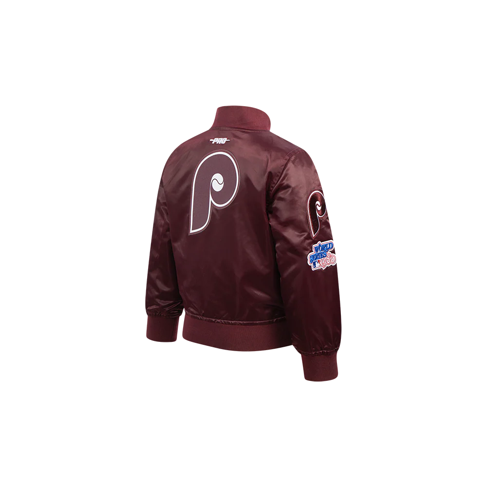 MLB PHILADELPHIA PHILLIES CLASSIC TODDLER BOYS SATIN JACKET