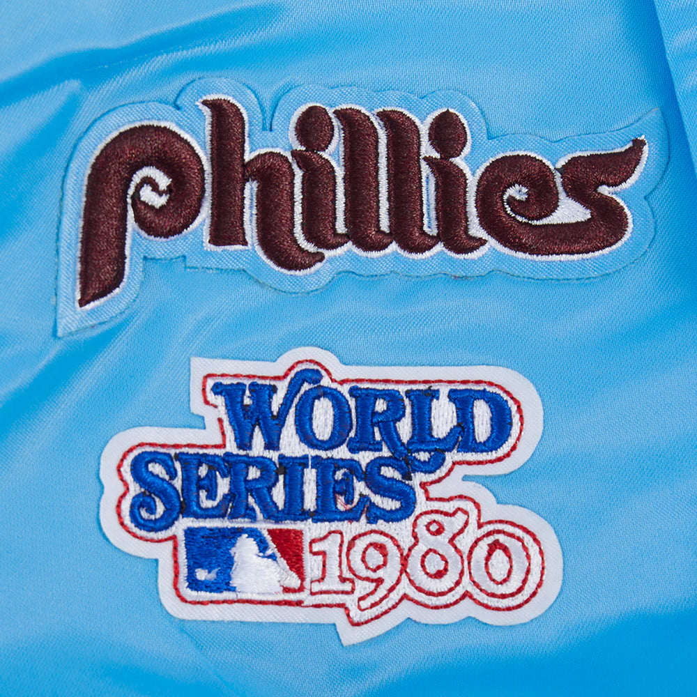 MLB PHILADELPHIA PHILLIES RETRO CLASSIC TODDLER BOYS RIB SATIN JACKET