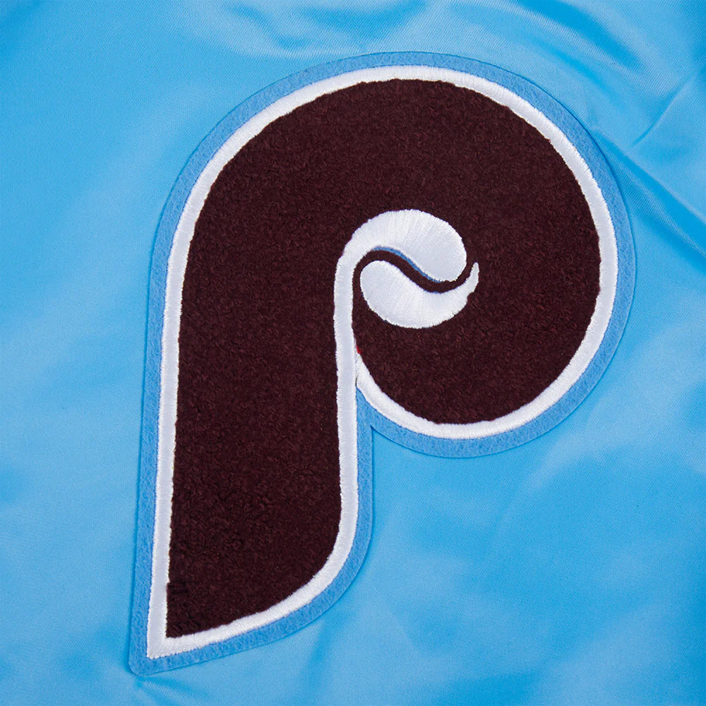 MLB PHILADELPHIA PHILLIES RETRO CLASSIC TODDLER BOYS RIB SATIN JACKET