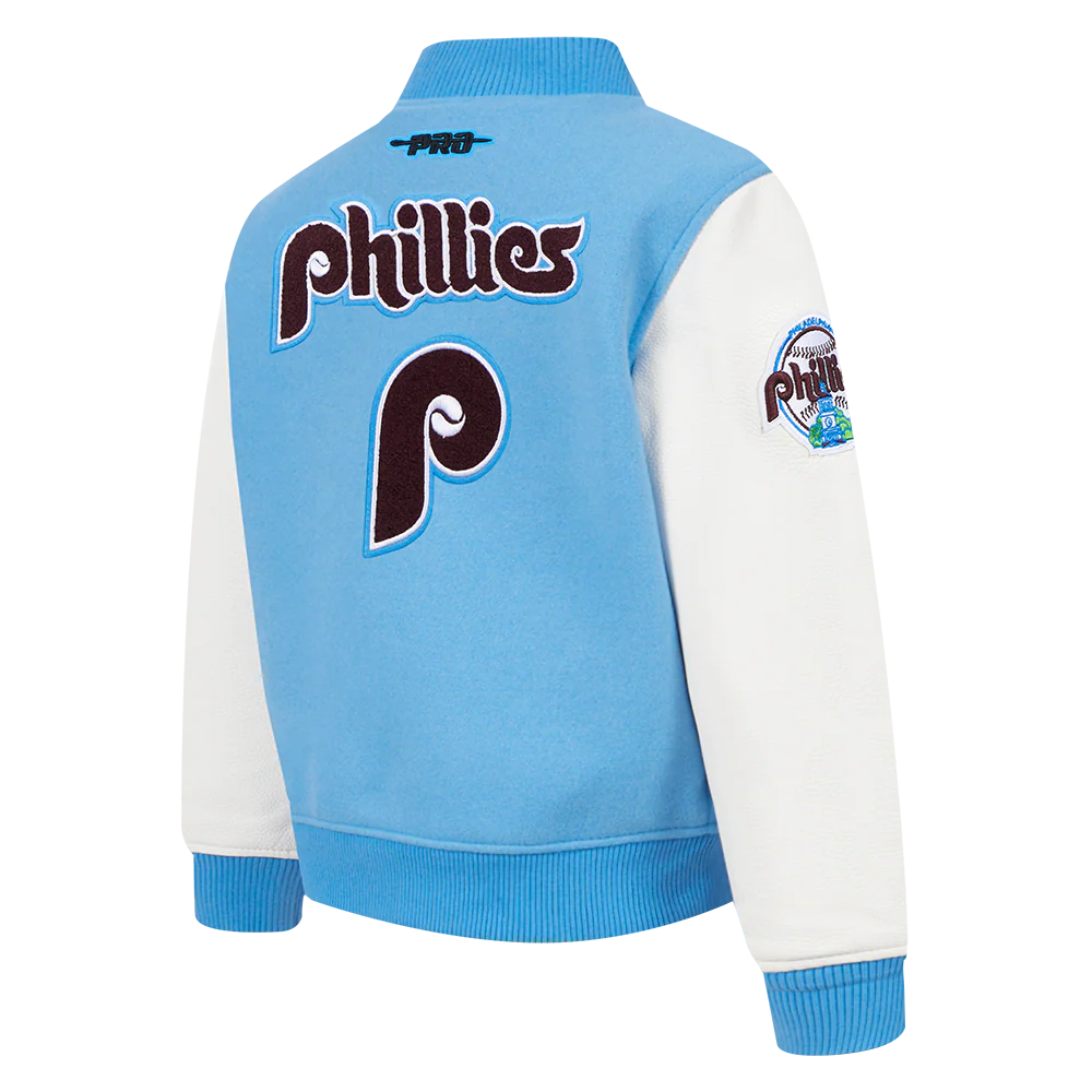MLB PHILADELPHIA PHILLIES RETRO CLASSIC TODDLER BOYS RIB WOOL VARSITY JACK