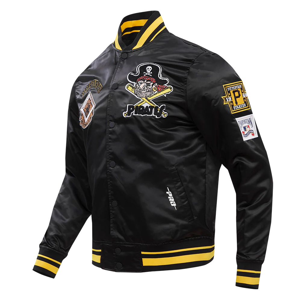 MLB PITTSBURGH PIRATES RETRO CLASSIC MEN'S RIB SATIN JACKET
