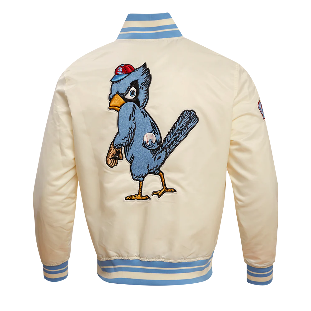 MLB ST. LOUIS CARDINALS RETRO CLASSIC MEN'S RIB SATIN JACKET