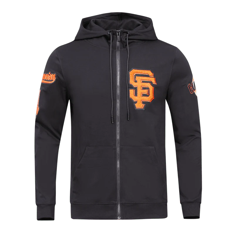 MLB SAN FRANCISCO GIANTS CLASSIC CHENILLE MEN'S FULL ZIP PULLOVER HOODIE