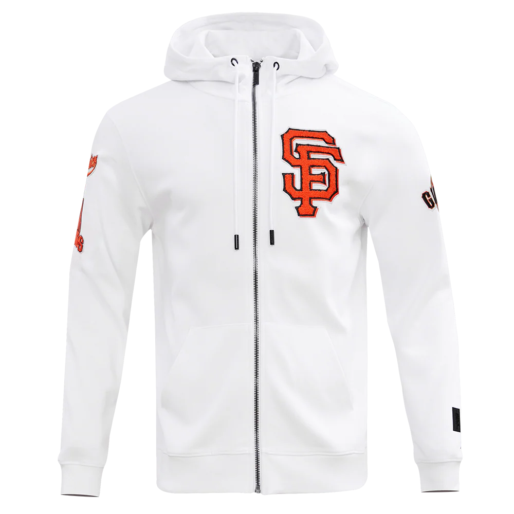 MLB SAN FRANCISCO GIANTS CLASSIC CHENILLE MEN'S FULL ZIP PULLOVER HOODIE