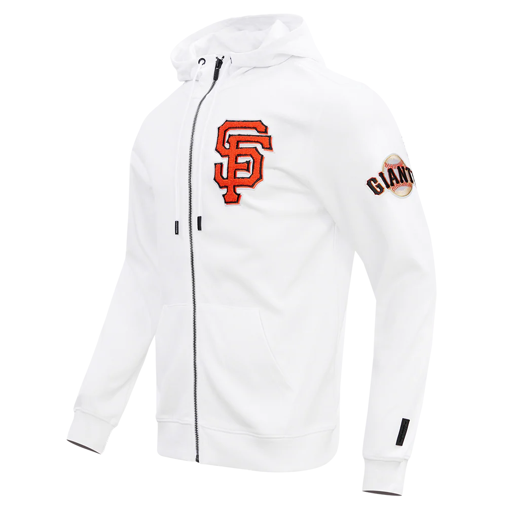 MLB SAN FRANCISCO GIANTS CLASSIC CHENILLE MEN'S FULL ZIP PULLOVER HOODIE
