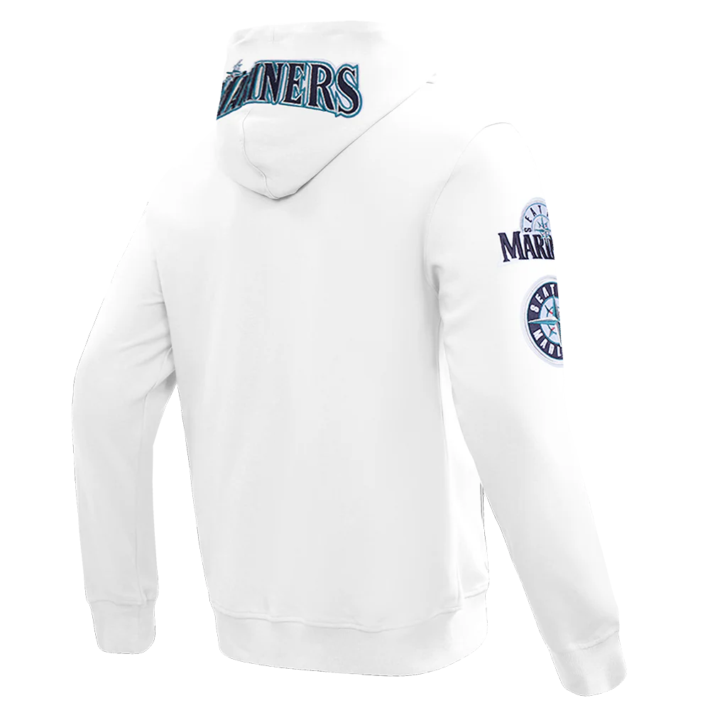 MLB SEATTLE MARINERS CLASSIC CHENILLE MEN'S FULL ZIP PULLOVER HOODIE