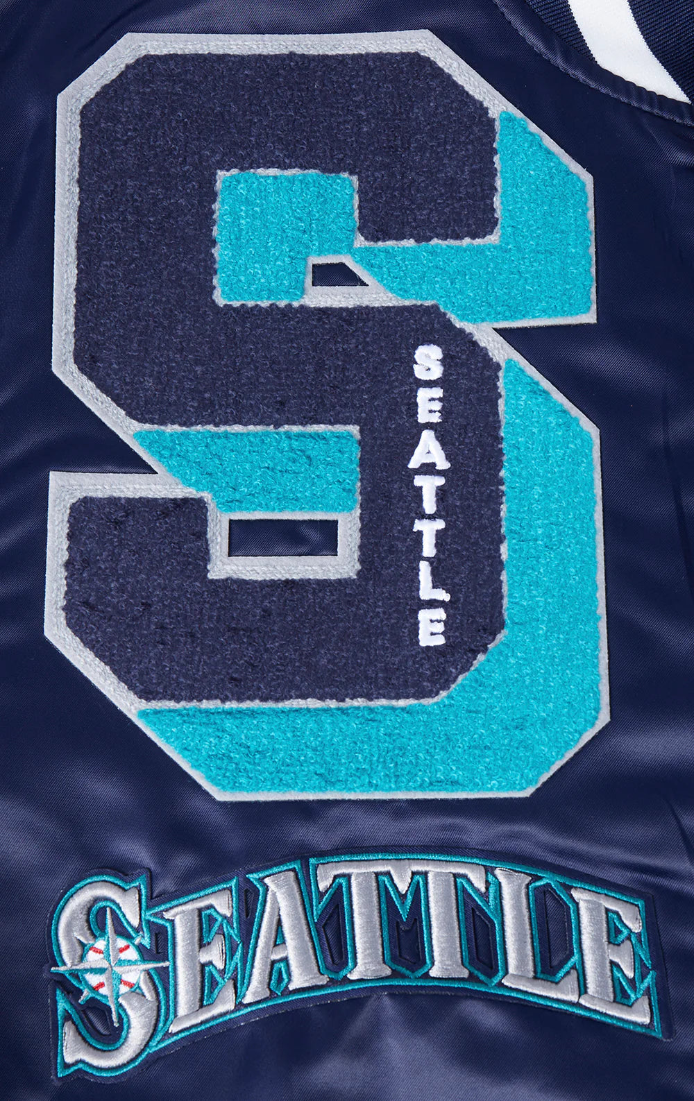 MLB SEATTLE MARINERS MASHUP MEN'S RIB SATIN JACKET