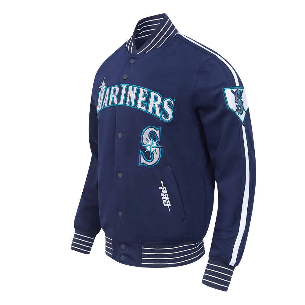 MLB SEATTLE MARINERS CURRENT LOGO PRO GAME DAY MEN'S DOUBLE KNIT JACKET