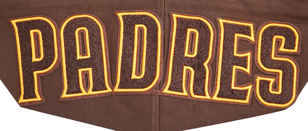 MLB SAN DIEGO PADRES CLASSIC CHENILLE MEN'S FULL ZIP PULLOVER HOODIE