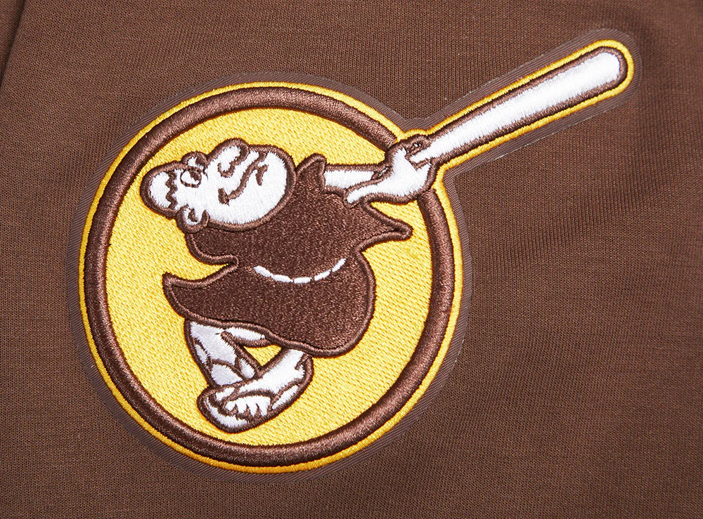 MLB SAN DIEGO PADRES CLASSIC CHENILLE MEN'S FULL ZIP PULLOVER HOODIE