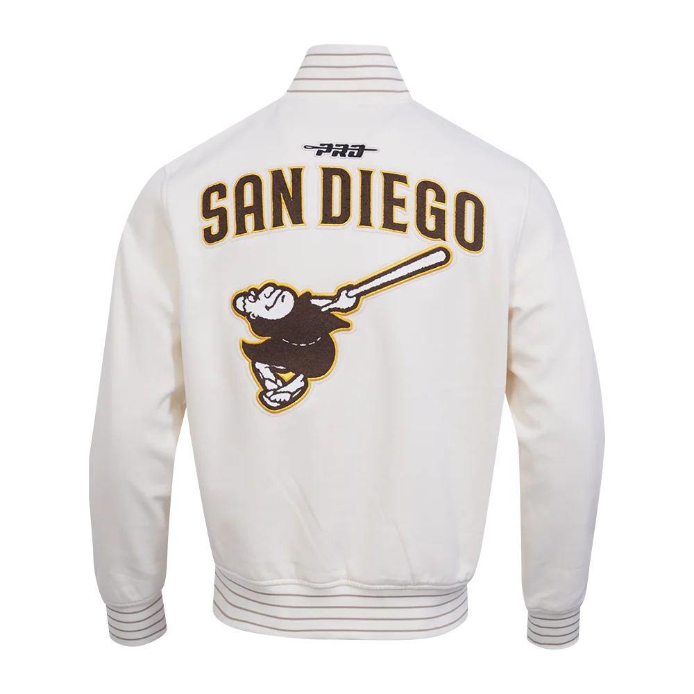 MLB SAN DIEGO PADRES CURRENT LOGO PRO GAME DAY MEN'S DOUBLE KNIT JACKET