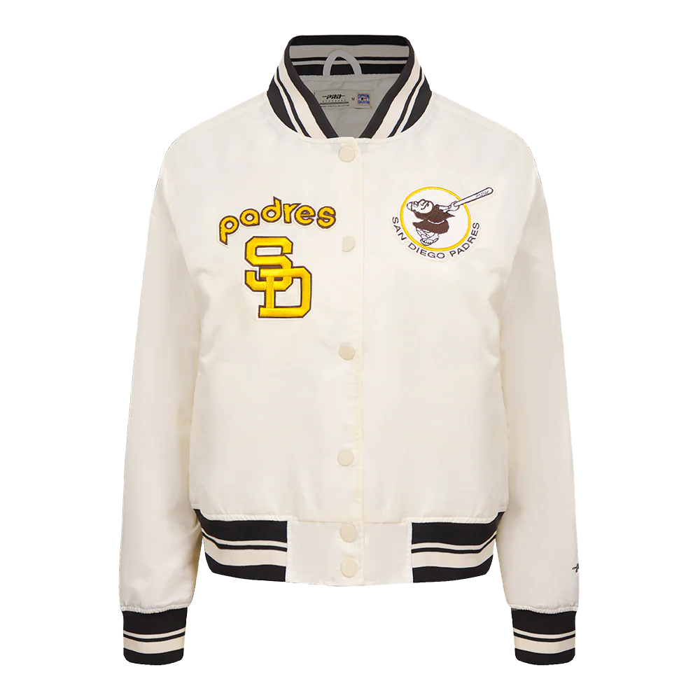 MLB SAN DIEGO PADRES RETRO CLASSIC WOMEN'S RIB SATIN JACKET