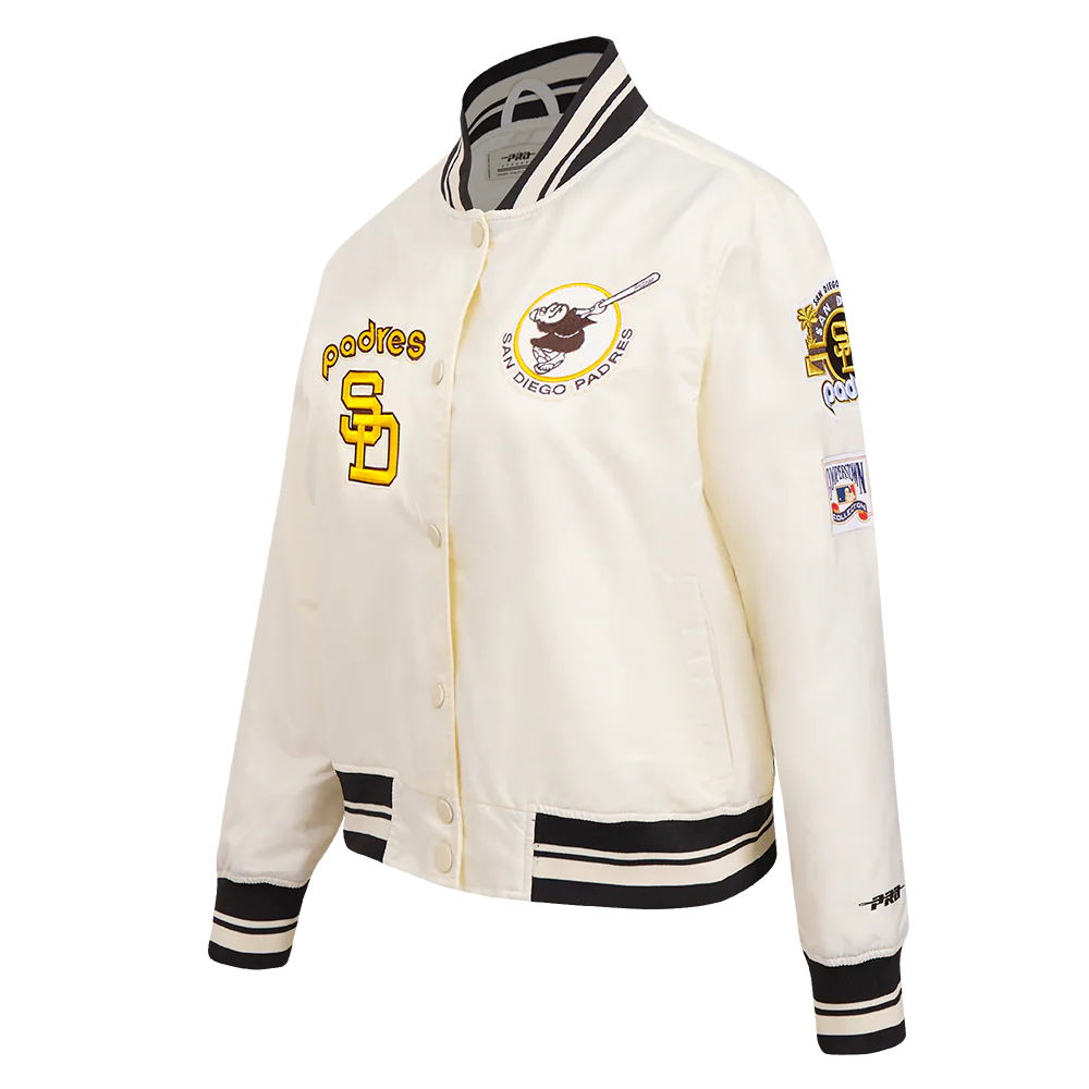 MLB SAN DIEGO PADRES RETRO CLASSIC WOMEN'S RIB SATIN JACKET