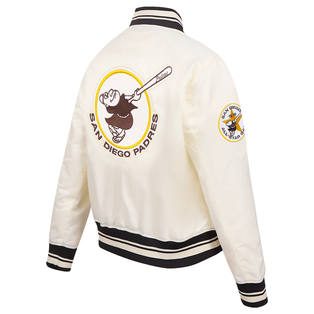 MLB SAN DIEGO PADRES RETRO CLASSIC WOMEN'S RIB SATIN JACKET