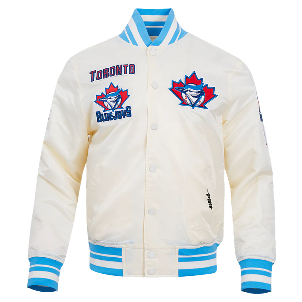 MLB TORONTO BLUE JAYS RETRO CLASSIC MEN'S RIB SATIN JACKET