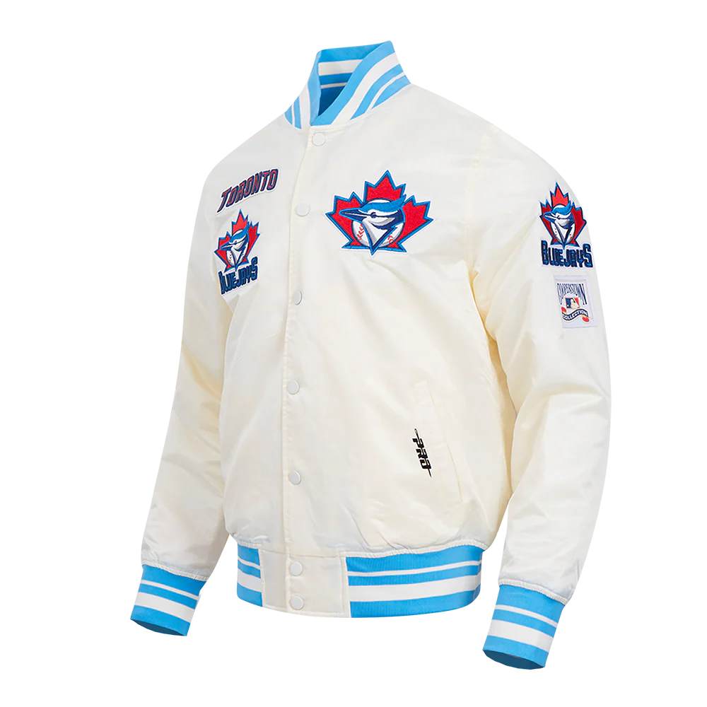 MLB TORONTO BLUE JAYS RETRO CLASSIC MEN'S RIB SATIN JACKET