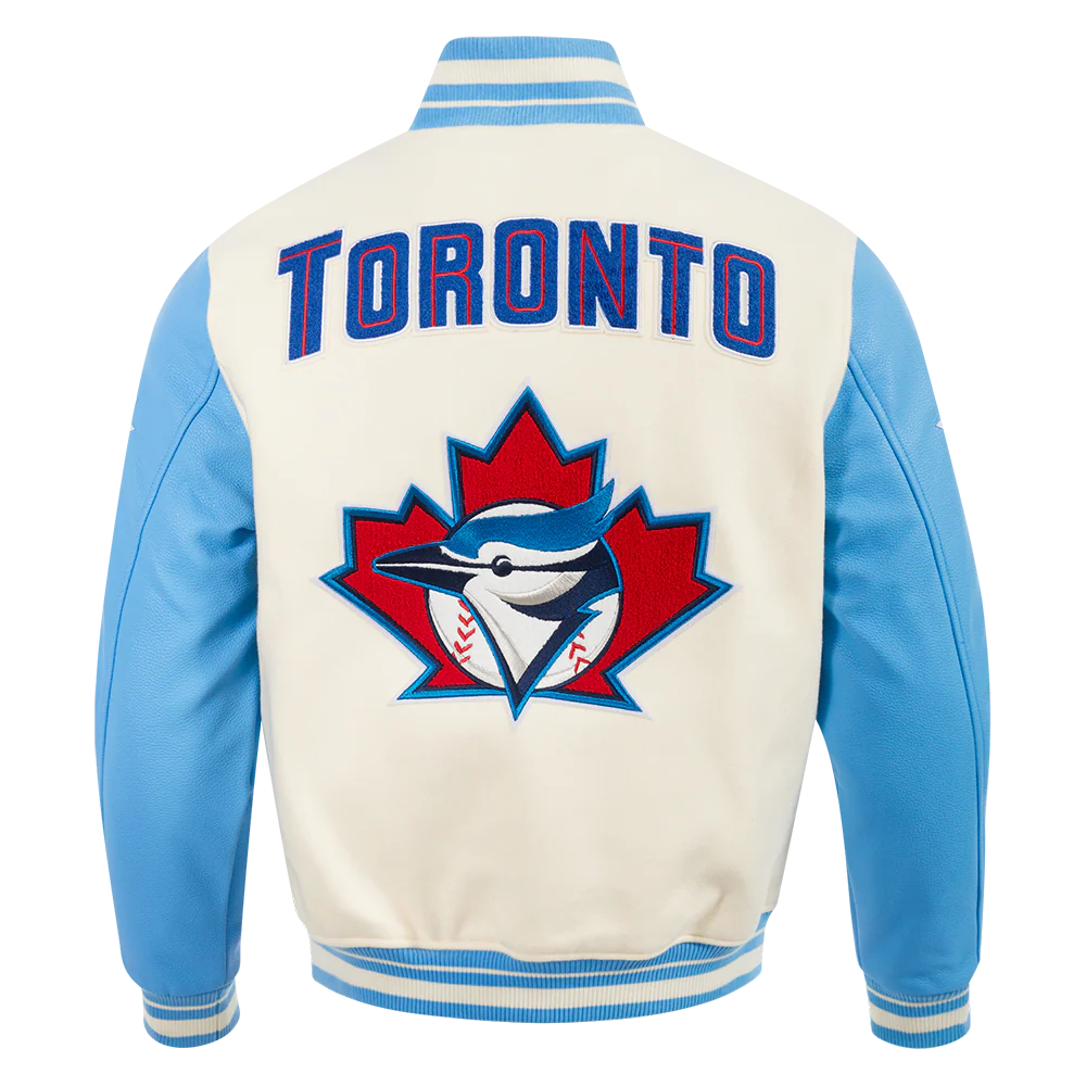 MLB TORONTO BLUE JAYS RETRO CLASSIC MEN'S RIB WOOL VARSITY JACKET
