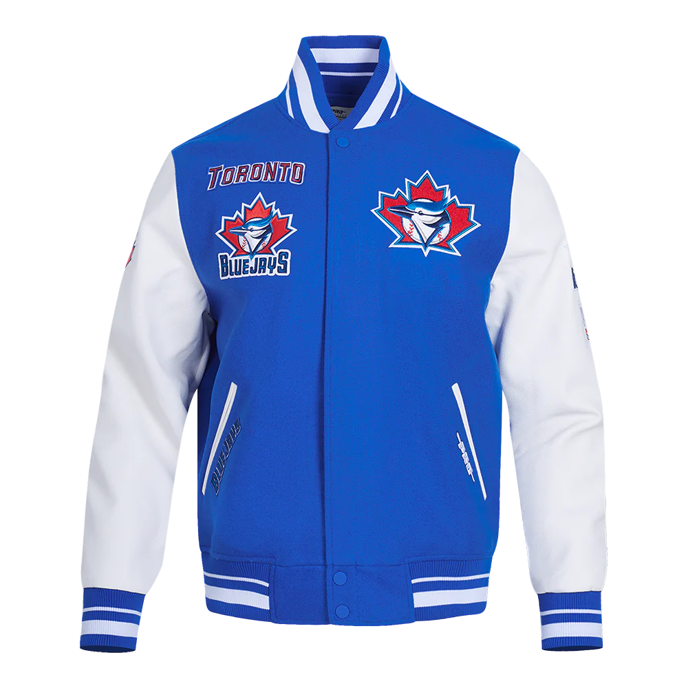 MLB TORONTO BLUE JAYS RETRO CLASSIC MEN'S RIB WOOL VARSITY JACKET
