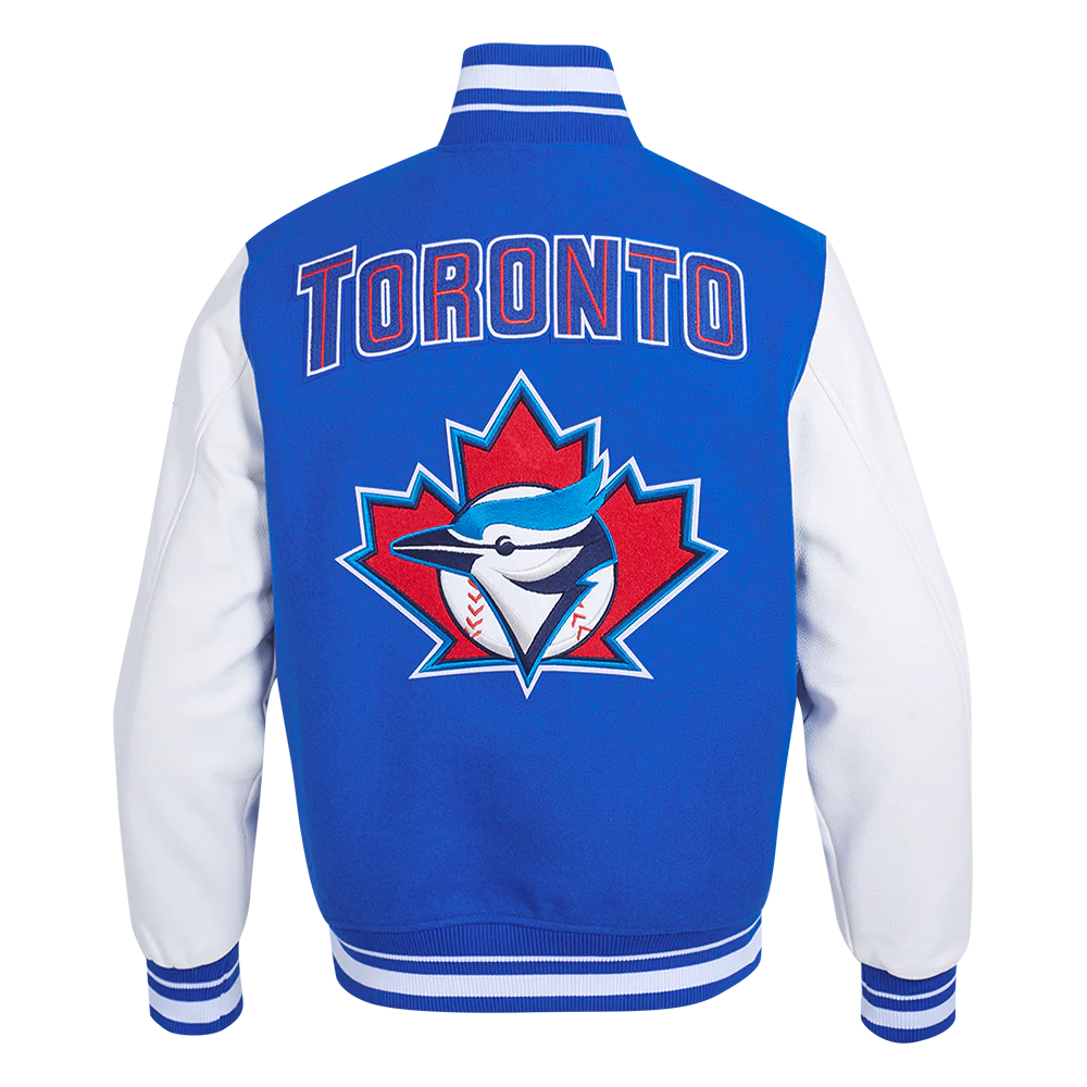 MLB TORONTO BLUE JAYS RETRO CLASSIC MEN'S RIB WOOL VARSITY JACKET