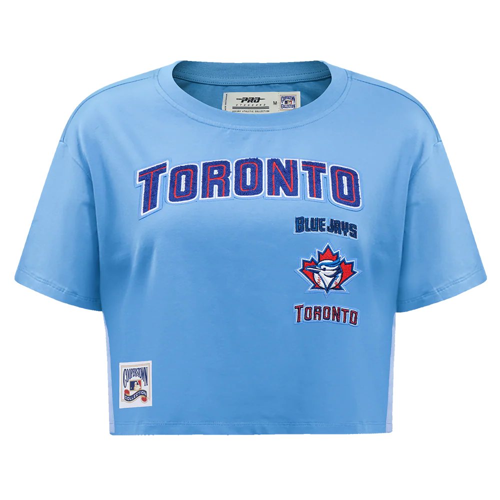 MLB TORONTO BLUE JAYS RETRO CLASSIC WOMEN'S SINGLE JERSEY BOXY TOP