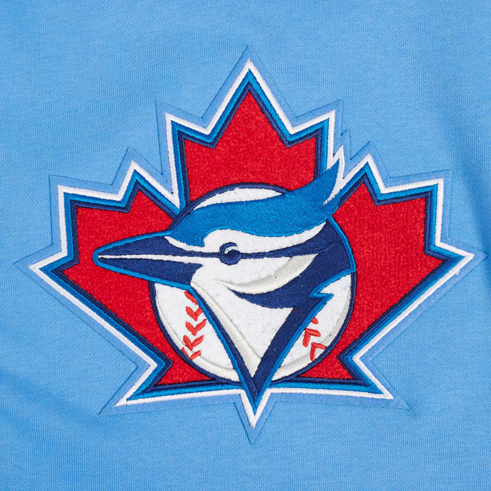 MLB TORONTO BLUE JAYS RETRO CLASSIC WOMEN'S RIB CROPPED PULLOVER HOODIE