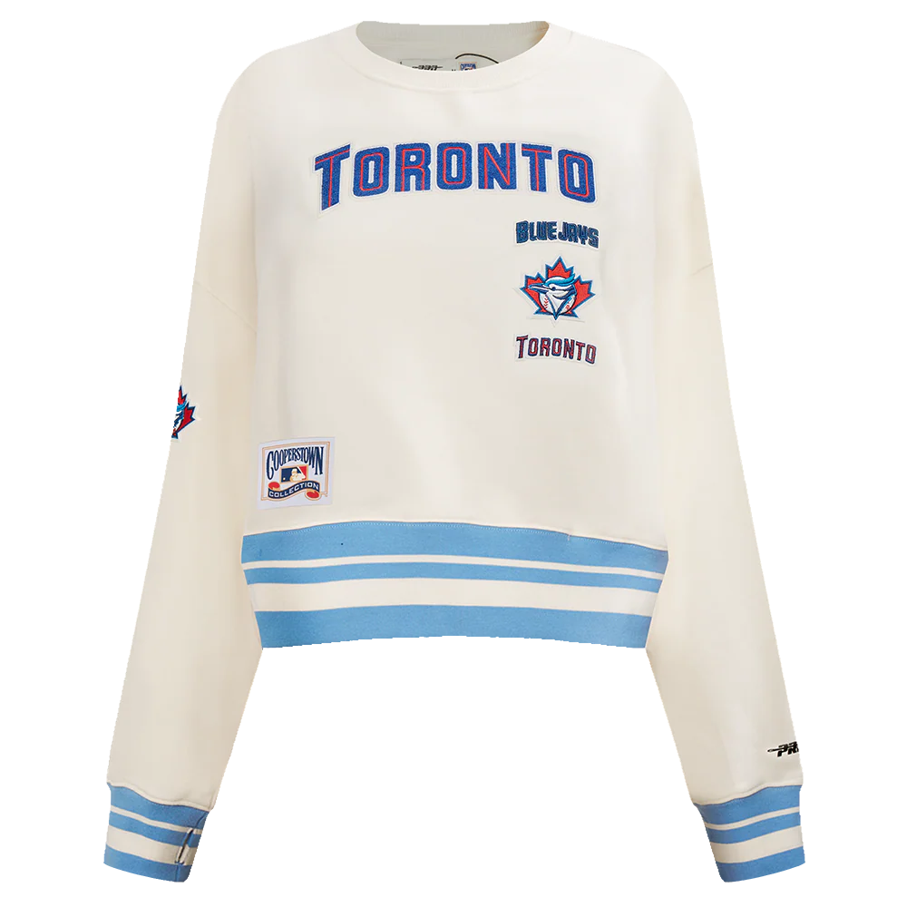 MLB TORONTO BLUE JAYS RETRO CLASSIC WOMEN'S RIB CREWNECK