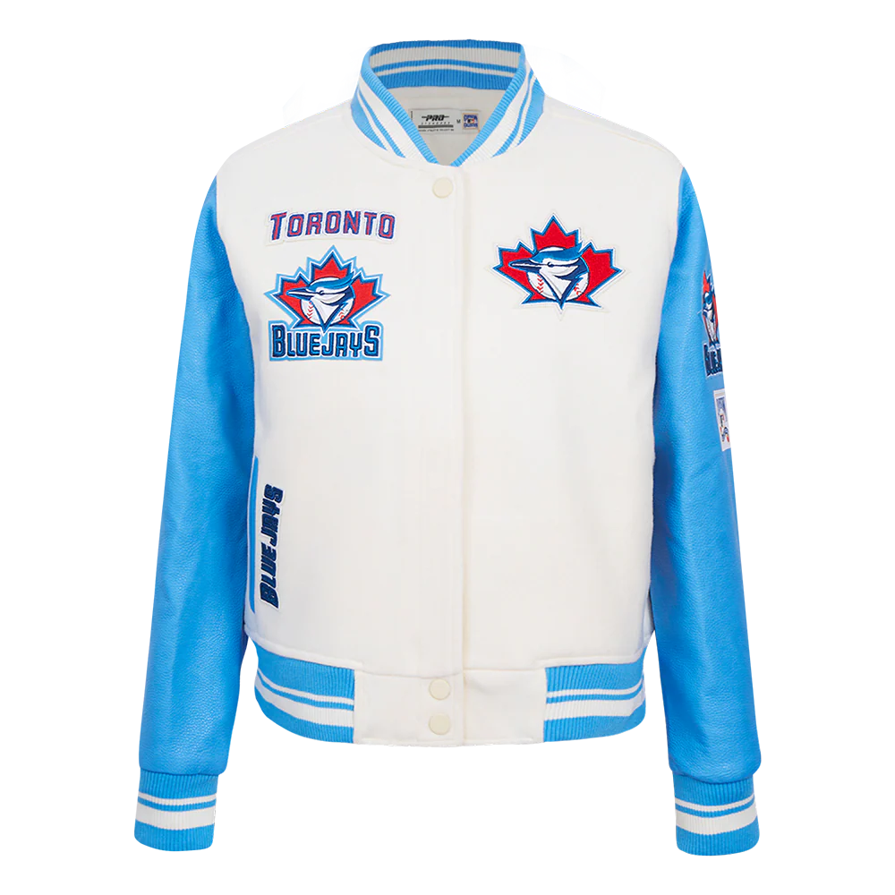 MLB TORONTO BLUE JAYS RETRO CLASSIC WOMEN'S RIB WOOL VARSITY JACKET