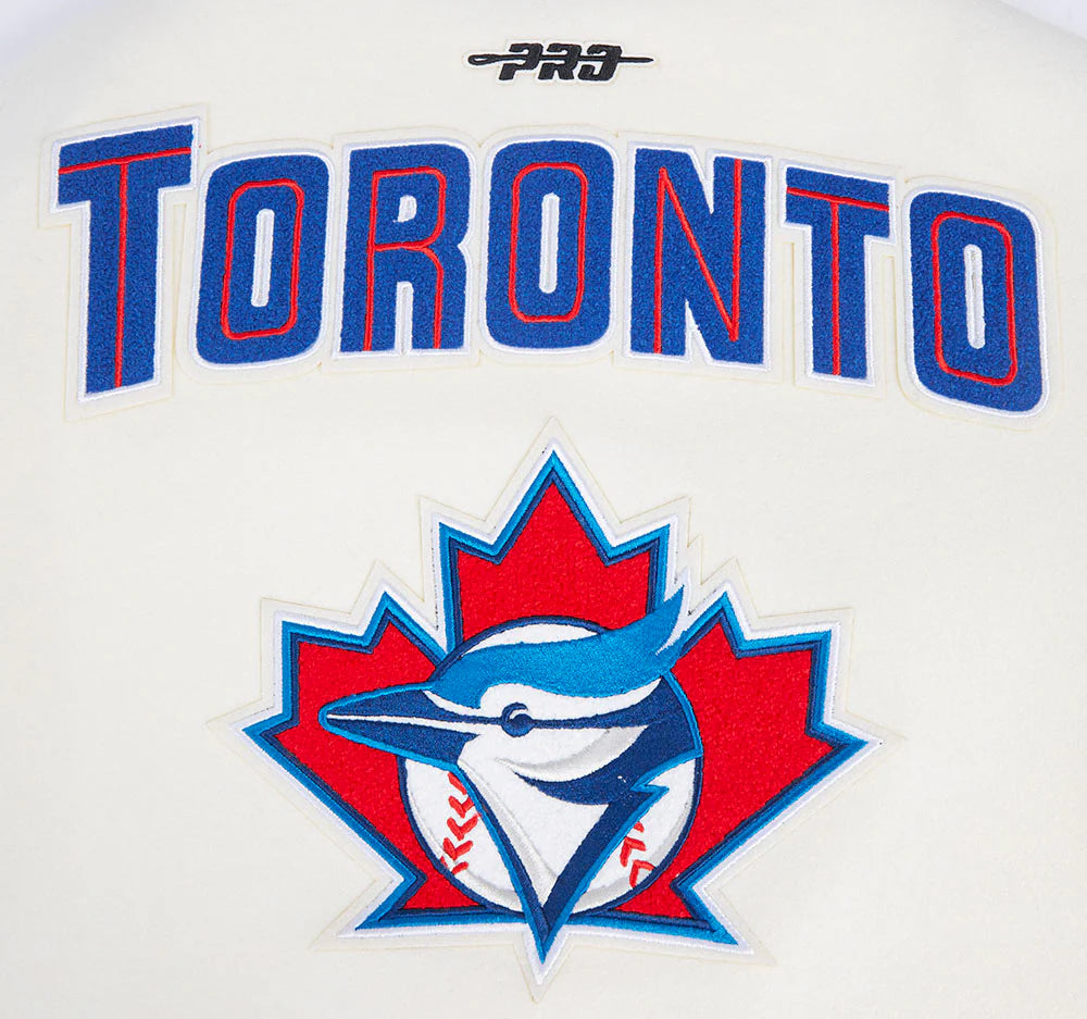 MLB TORONTO BLUE JAYS RETRO CLASSIC WOMEN'S RIB WOOL VARSITY JACKET