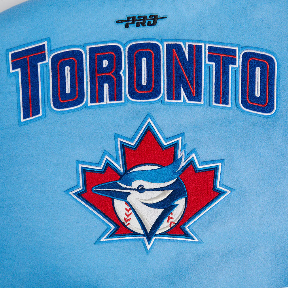 MLB TORONTO BLUE JAYS RETRO CLASSIC WOMEN'S RIB WOOL VARSITY JACKET