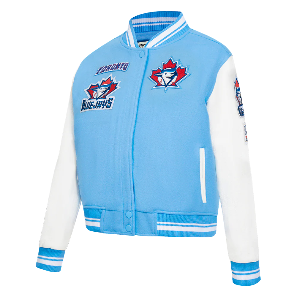 MLB TORONTO BLUE JAYS RETRO CLASSIC WOMEN'S RIB WOOL VARSITY JACKET