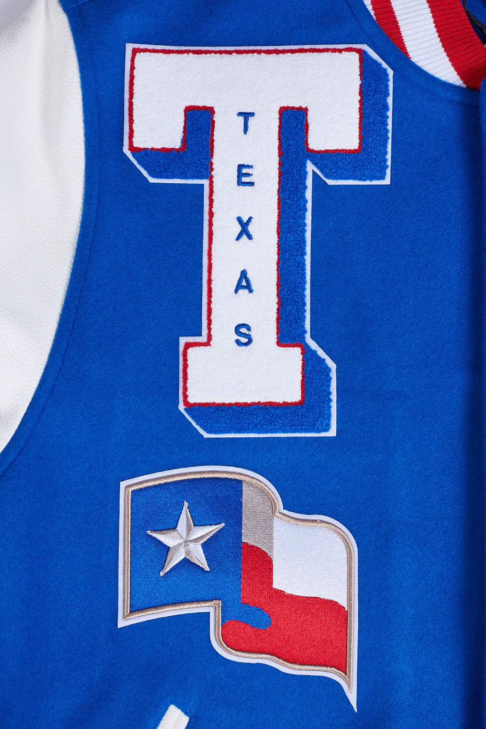 MLB TEXAS RANGERS MASHUP MEN'S RIB WOOL VARSITY JACKET