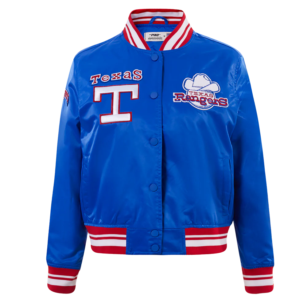 MLB TEXAS RANGERS RETRO CLASSIC WOMEN'S RIB SATIN JACKET