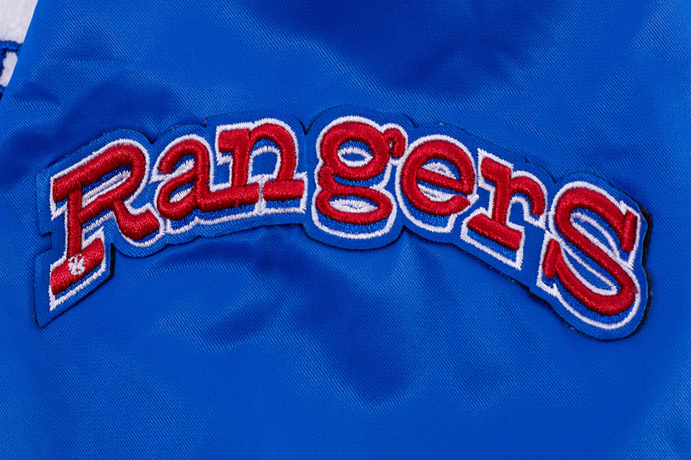 MLB TEXAS RANGERS RETRO CLASSIC WOMEN'S RIB SATIN JACKET