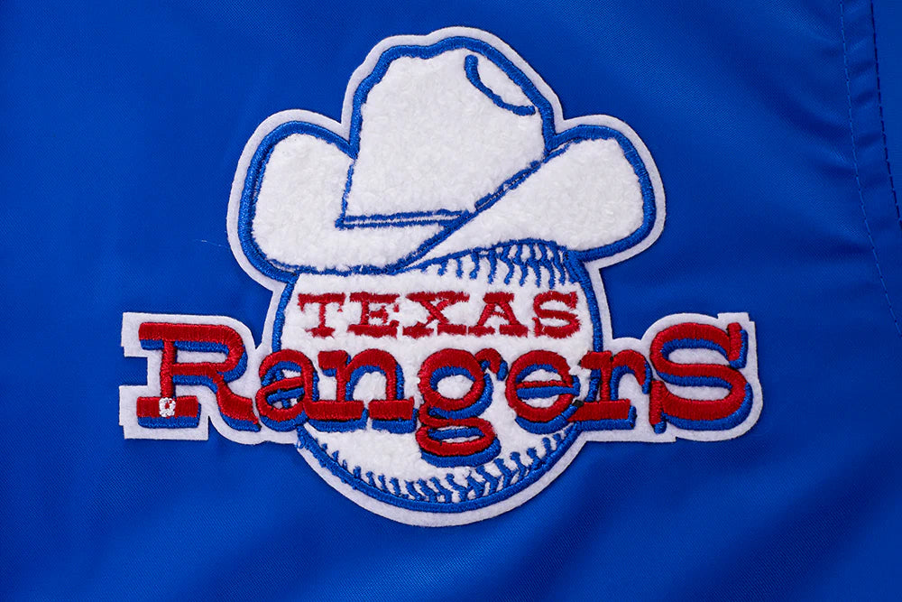 MLB TEXAS RANGERS RETRO CLASSIC WOMEN'S RIB SATIN JACKET