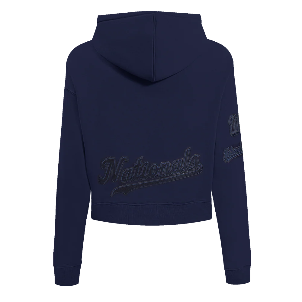MLB WASHINGTON NATIONALS TRIPLE TONAL WOMEN'S DOUBLE KNIT FULL ZIP HOODIE