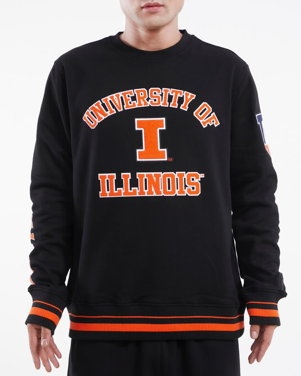 UNIVERSITY OF ILLINOIS CLASSIC STACKED LOGO CREWNECK