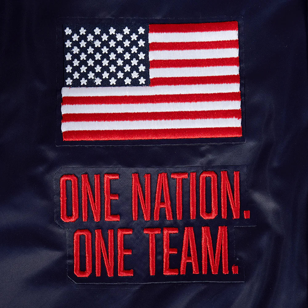 US SOCCER CLASSIC MEN'S RIB SATIN JACKET