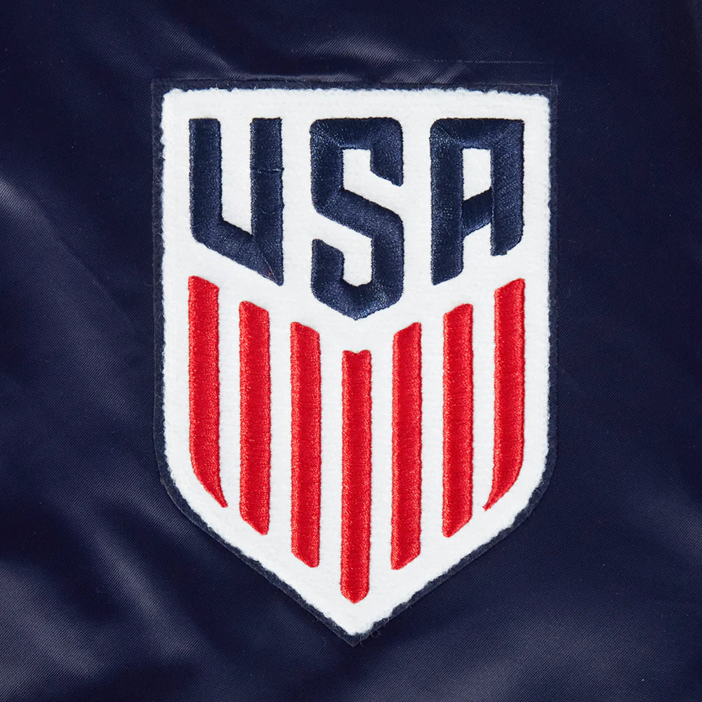 US SOCCER CLASSIC MEN'S RIB SATIN JACKET