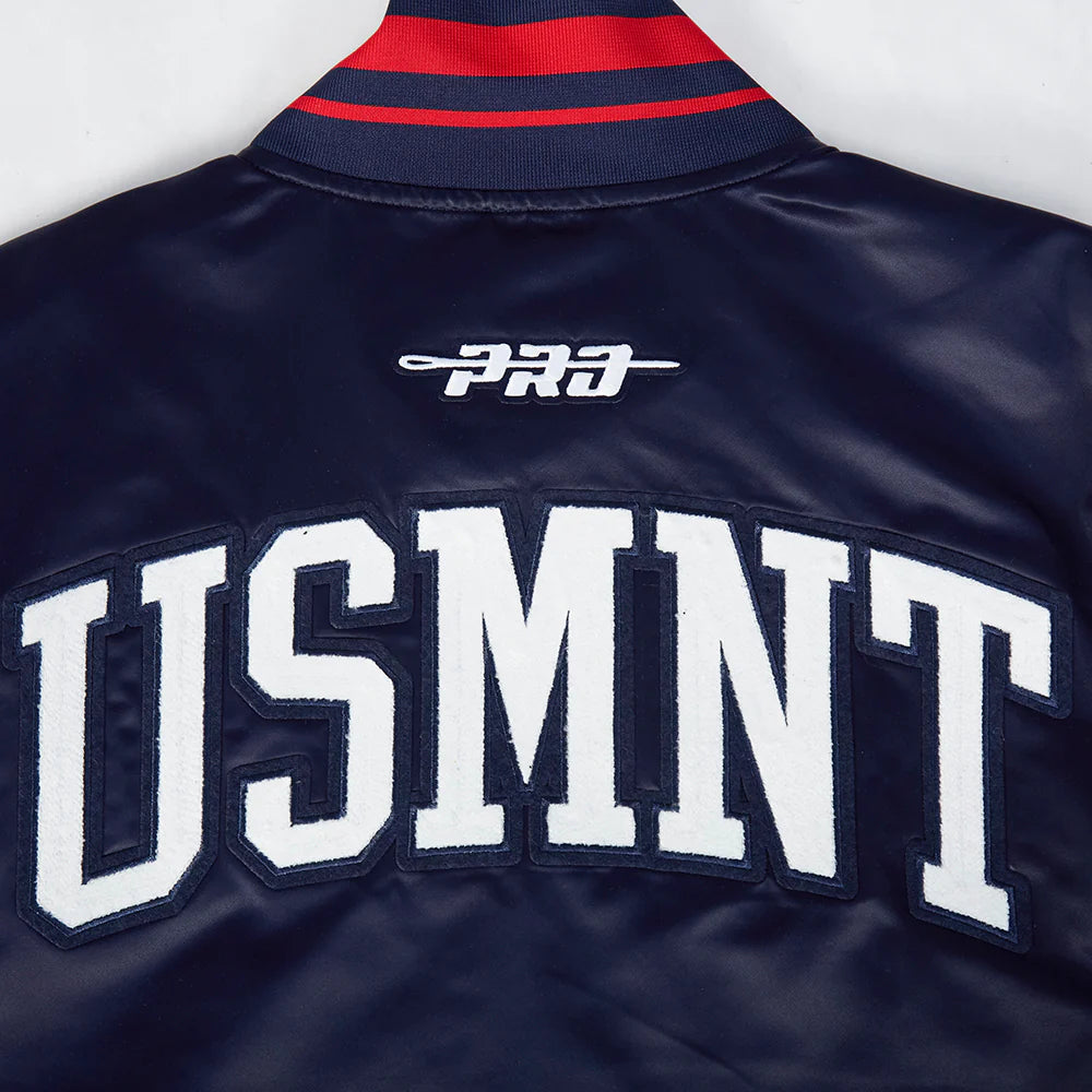 US SOCCER CLASSIC MEN'S RIB SATIN JACKET