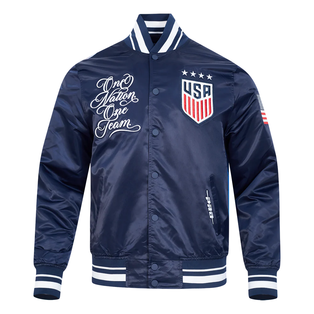 US SOCCER SUBLIMATED SATIN JACKET M MIDNIGHT SKY