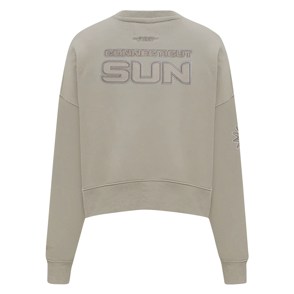 WNBA CONNECTICUT SUN NEUTRAL WOMEN'S FLEECE CREWNECK