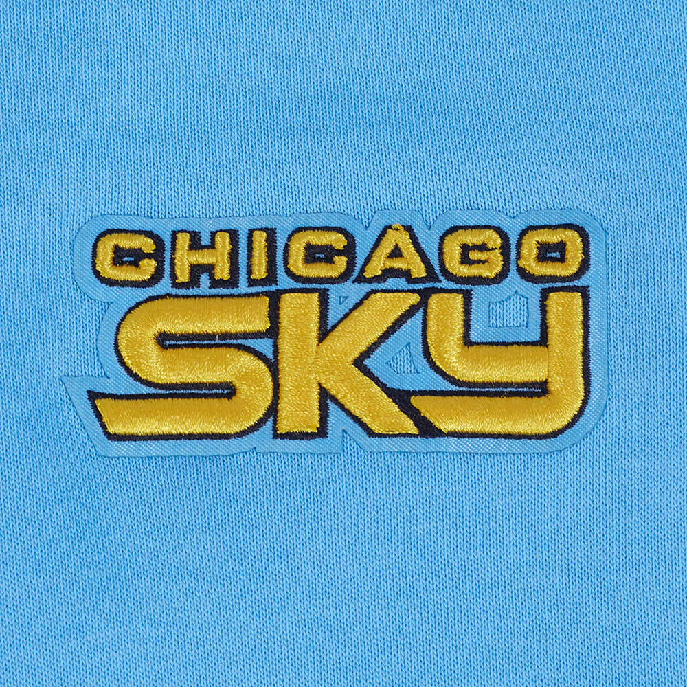 WNBA CHICAGO SKY CLASSIC CHENILLE MEN'S DOUBLE KNIT PULLOVER HOODIE