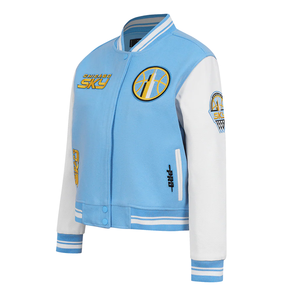 WNBA CHICAGO SKY RETRO CLASSICS WOMEN'S RIB WOOL VARSITY JACKET