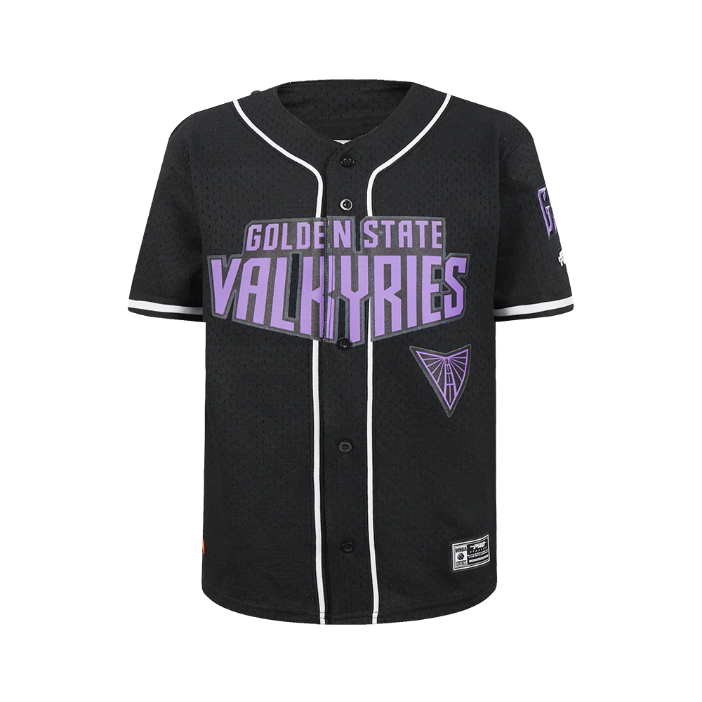 WNBA GOLDEN STATE VALKYRIES CLASSICL BIG BOY'S MESH BUTTON DOWN SHIRT