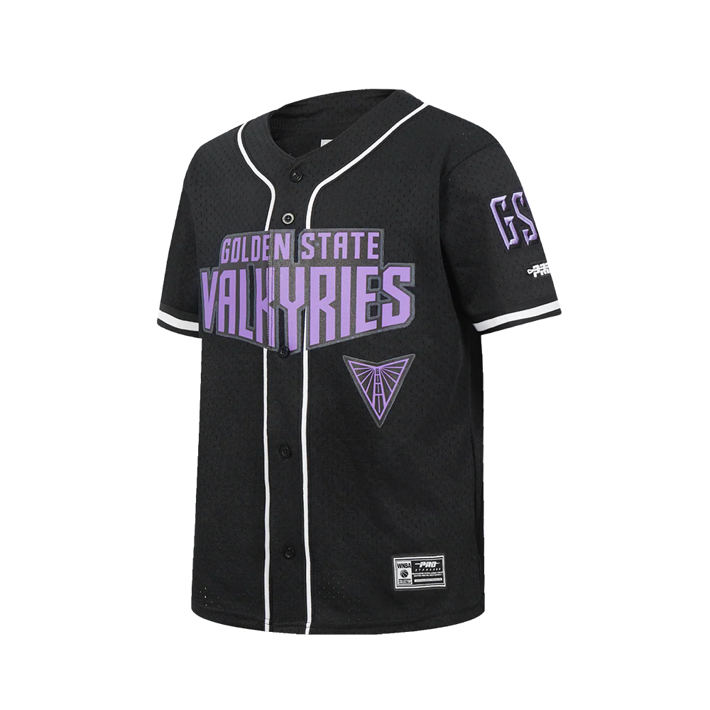 WNBA GOLDEN STATE VALKYRIES CLASSICL BIG BOY'S MESH BUTTON DOWN SHIRT